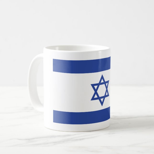 Mug Etat d'Israël Drapeau, Étoile de David Juifs (Devant gauche)