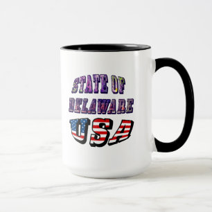 Mug Etat du Delaware USA Photo & Flag Text