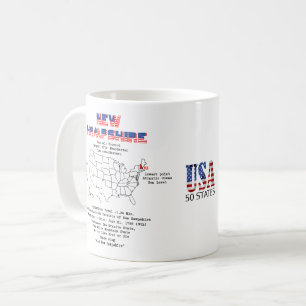 Mug État du New Hampshire États-Unis sur une carte