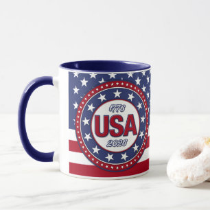 Mug États-Unis 1776 - 2026 Avec drapeau américain