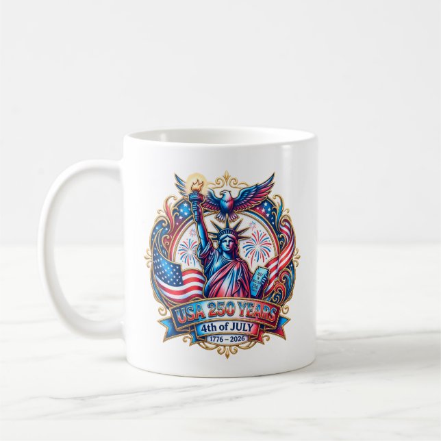 Mug États-Unis 250 ans 4 juillet 1776-2026 (Gauche)