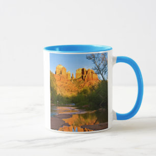 Mug États-Unis, Arizona. Cathedral Rock au coucher du 
