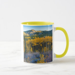 Mug États-Unis, Colorado. Jaunes brillants peupliers t