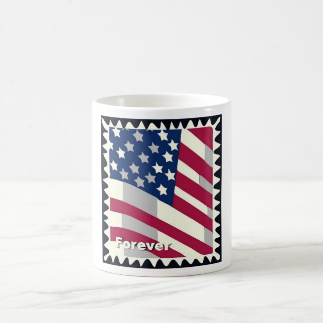MUG ÉTATS-UNIS D'AMÉRIQUE DRAPEAU FOREVER STAMP (Centre)