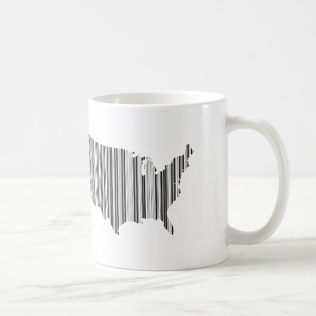 Mug États-Unis d'Amérique en code-barres (Droite)