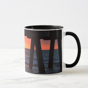 Mug États-Unis, Géorgie, île de Tybee, jetée de Tybee