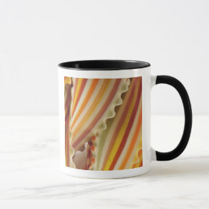 Mug États-Unis. Gros plan de nouilles de pâtes arc-en-