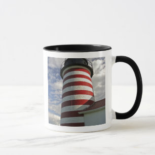 Mug États-Unis, Maine, Lubec. Phare de West Quoddy Hea