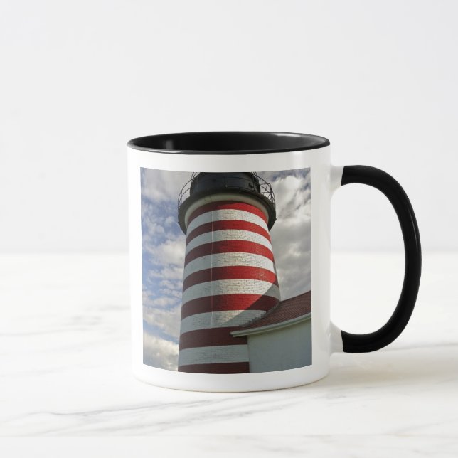 Mug États-Unis, Maine, Lubec. Phare de West Quoddy Hea (Droite)