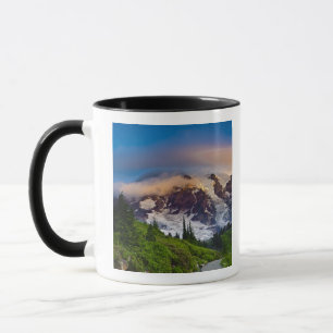 Mug États-Unis, Washington, mont Rainier. Soleil du ma