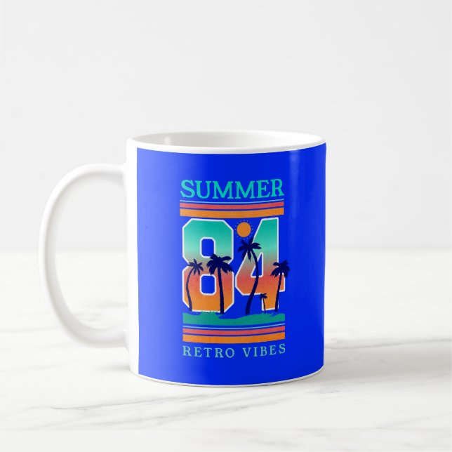 Mug Été 1984 Retro Vibe Beach Thème (Gauche)