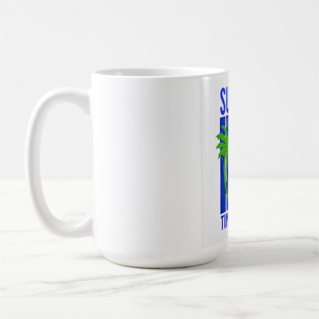 Mug Été à la Plage – Graphisme Rétro Surf Vibes (Gauche)