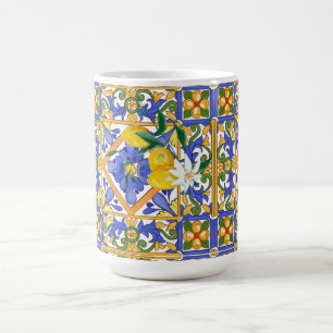 Mug été, agrumes, sicilienne, style méditerranéen, cit