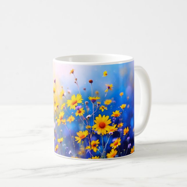 Mug Été de fleurs sauvages (Devant droit)