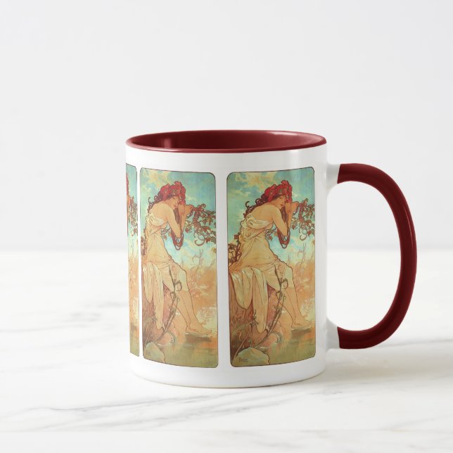 Mug Été par Alphonse Mucha (Droite)