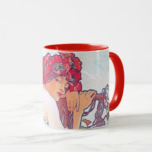 Mug Été (quatre saisons), Alphonse Mucha