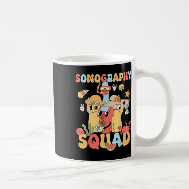 Mug Été Sonographie Équipe Sonographe Équipe Ultrasoun (Droite)