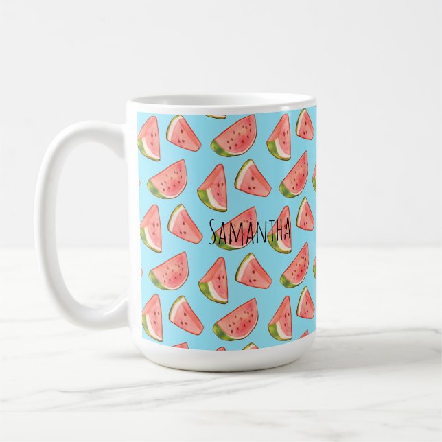 Mug Été Watercolor Watermelon Slices (Gauche)