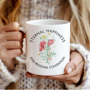 Mug Eternal Happiness 2026 Convention avec fleurs