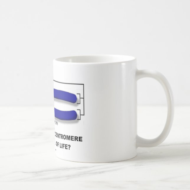 Mug Êtes-vous au centromère ou au télomère de la vie ? (Droite)