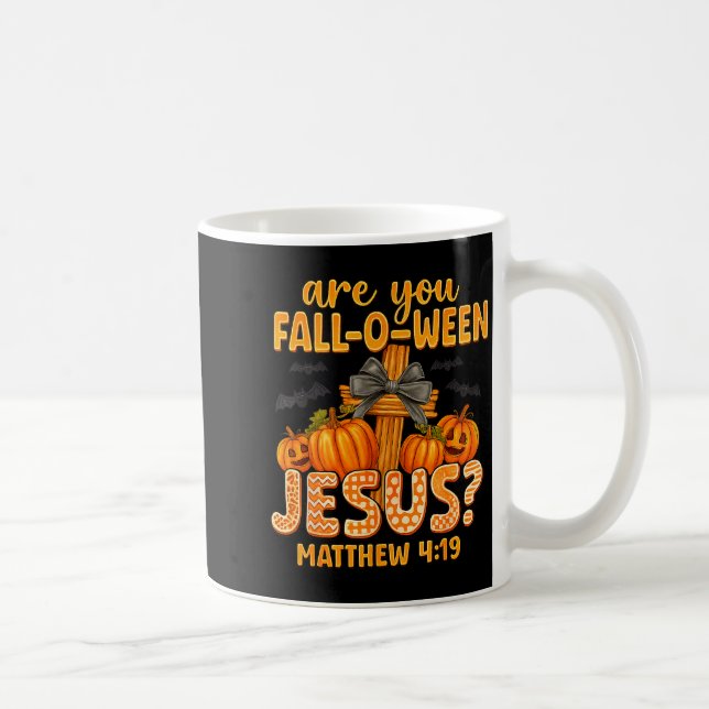 Mug Êtes-vous Fall-o-ween Jésus Matthieu 4_19 Hallowee (Droite)