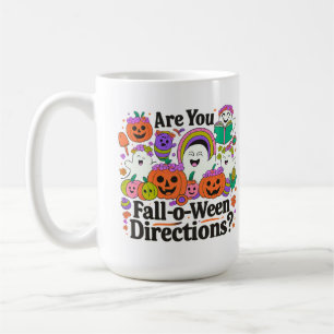 Mug Êtes-Vous Tombé O Ween Directions Enseignant Hallo
