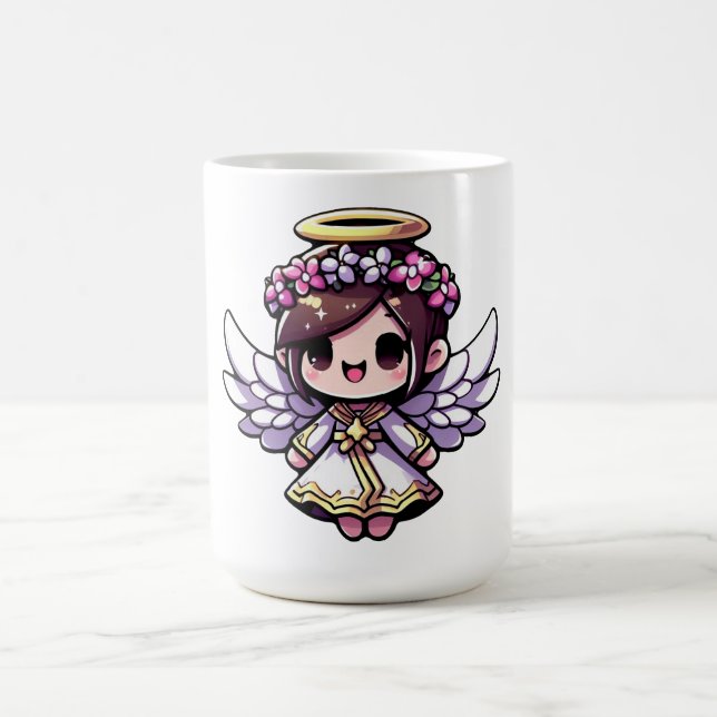 Mug Ethereal Angelic Chibi - ange, halo, fleurs (Centre)