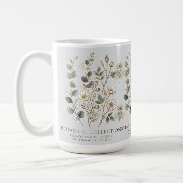 Mug Ethereal Gold & Sage Botanical Collection (Gauche)