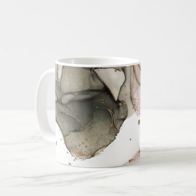 Mug Ethereal Moody Black Gold Inky Imaginaire Glam (Devant gauche)