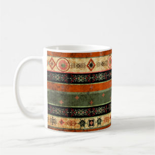 Mug Ethnic Boho Grunge, Motif coloré.