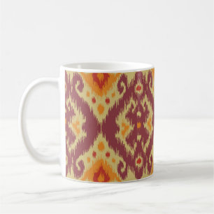 Mug Ethnic Ikat Chevron : Arrière - plan traditionnel