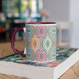 Mug Ethnic Seamless Motif Amérindien Floral