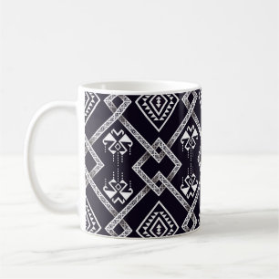 Mug ethnique orientale, arrière - plan traditionnel sa