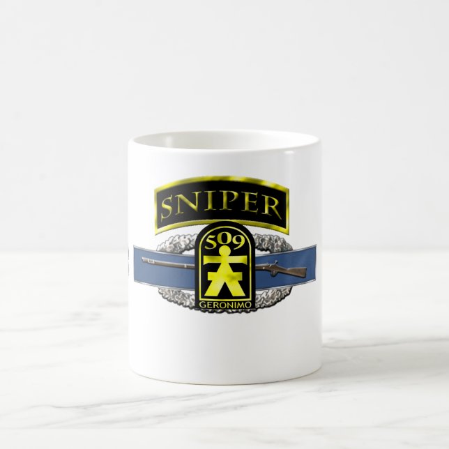 Mug étiquette 509th Geronimo du tireur isolé 11B (Centre)