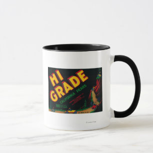 Mug Étiquette à haute teneur de caisse de poire