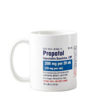 Étiquette amusante de Propofol médical