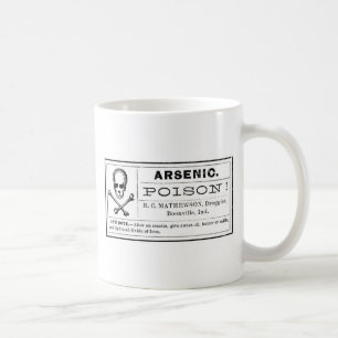 Mug Étiquette arsenical vintage de poison
