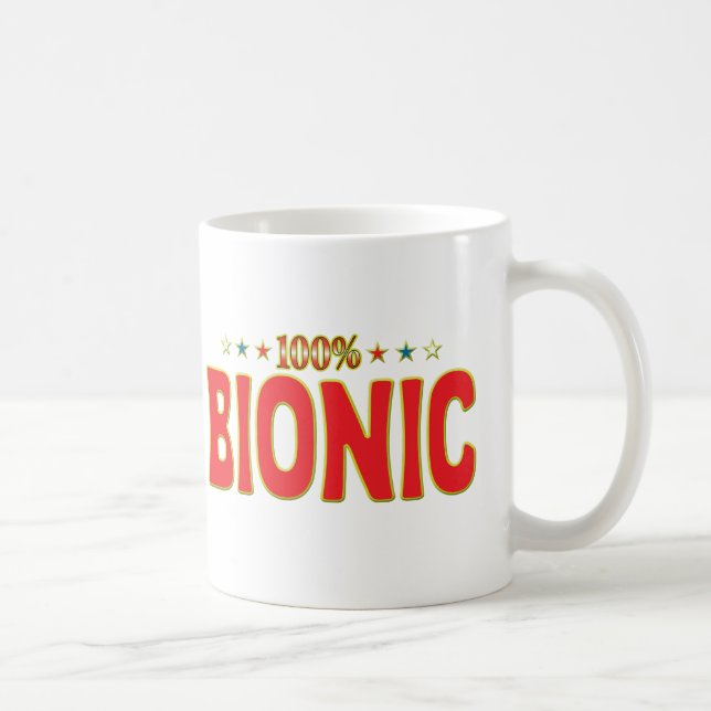 Mug Étiquette bionique d'étoile (Droite)