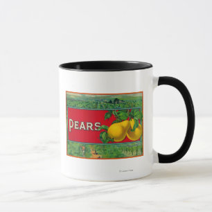 Mug Étiquette courant de caisse de poire