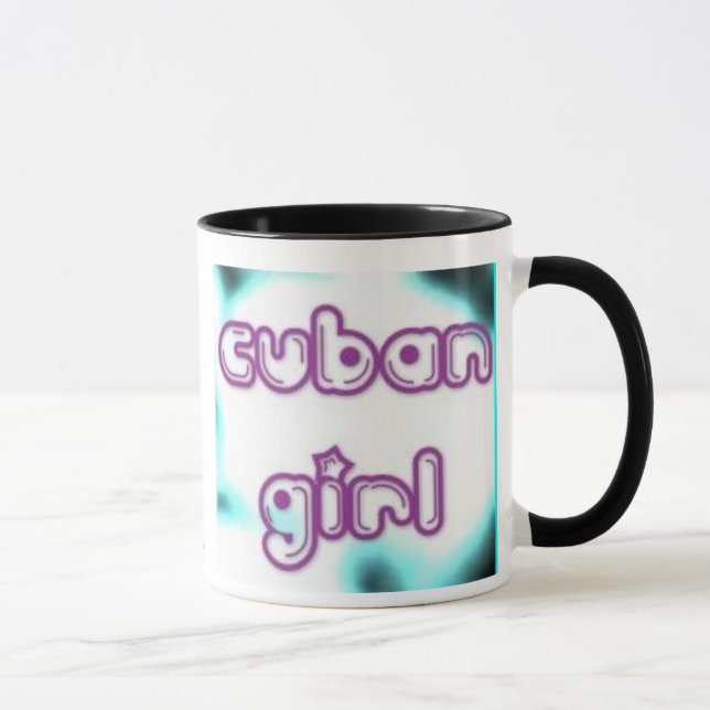 Mug Étiquette cubaine de fille (Droite)