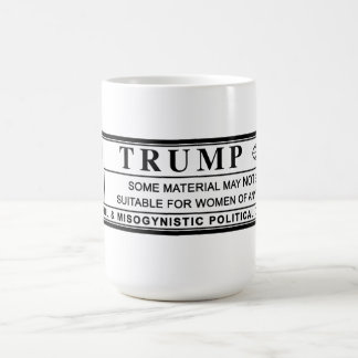 Mug Étiquette d'avertissement Femmes contre Trump