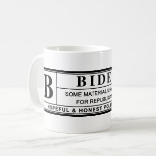 Mug Étiquette d'avertissement Joe Biden