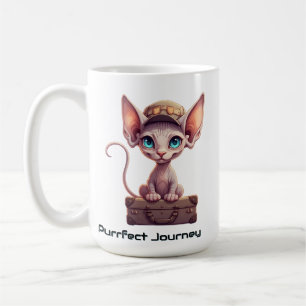 Mug Étiquette de bagage Chat Mignon Cadeau pour les a