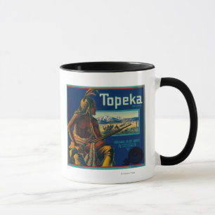 Mug Étiquette de caisse d'agrume de marque de Topeka