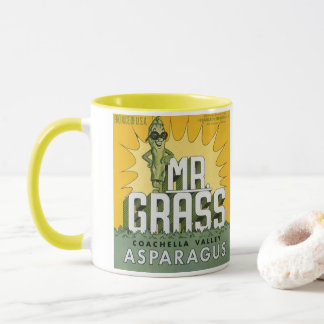 Mug Étiquette de caisse de fruits vintage Art M. Grass