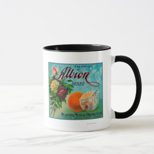 Mug Étiquette de la marque Albion Citrus Crate (Droite)