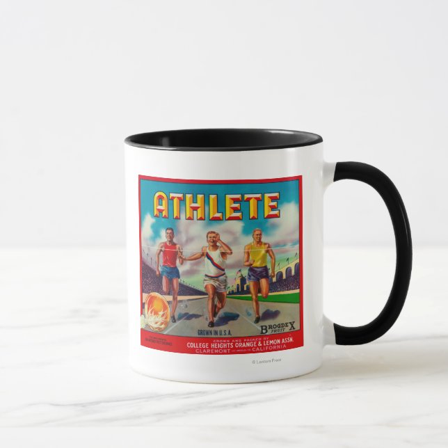 Mug Étiquette de la marque Athlete Citrus (Droite)