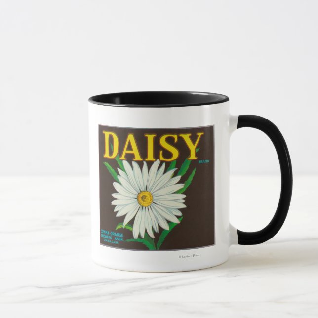 Mug Étiquette de la marque Daisy Citrus Crate (Droite)
