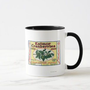 Mug Étiquette de marque olive de canneberges d'Eatmor