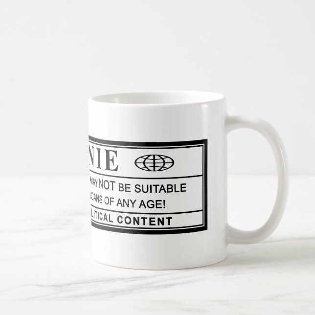 Mug Étiquette de mise en garde de ponceuses de Bernie (Droite)